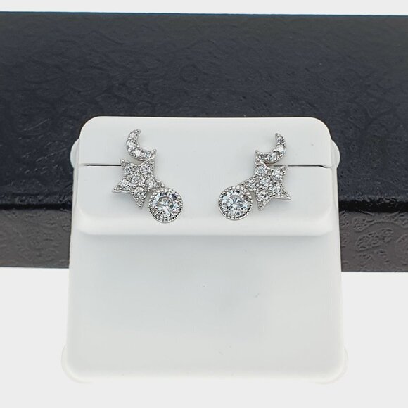 "925 sterling silver luxury CZ earrings for women/girls, Best for gift, RJUS2214 - Picture 8 of 10